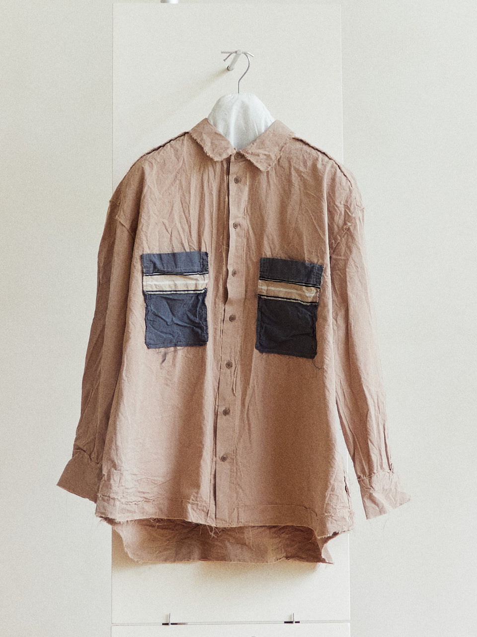 HAMNET SHIRT POCKET PATCHWORK - BEIGE