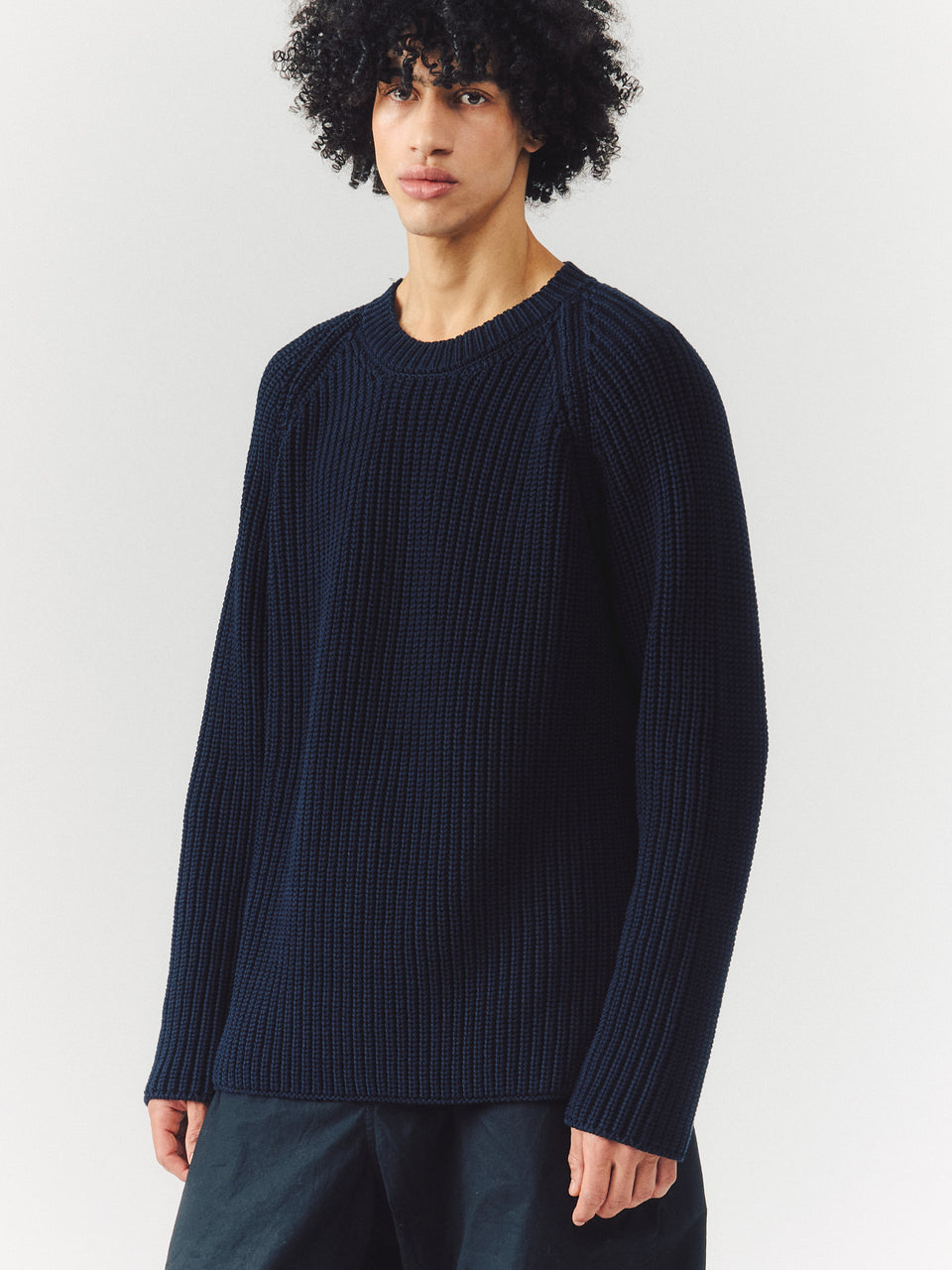 PANNOCCHIA SWEATER - CREPE COT - NAVY