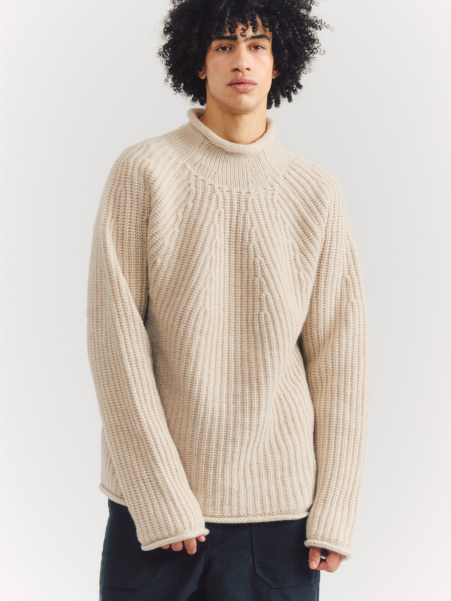 PANNOCCHIA JUMPER - WOOLY 2 - LIGHT GREY