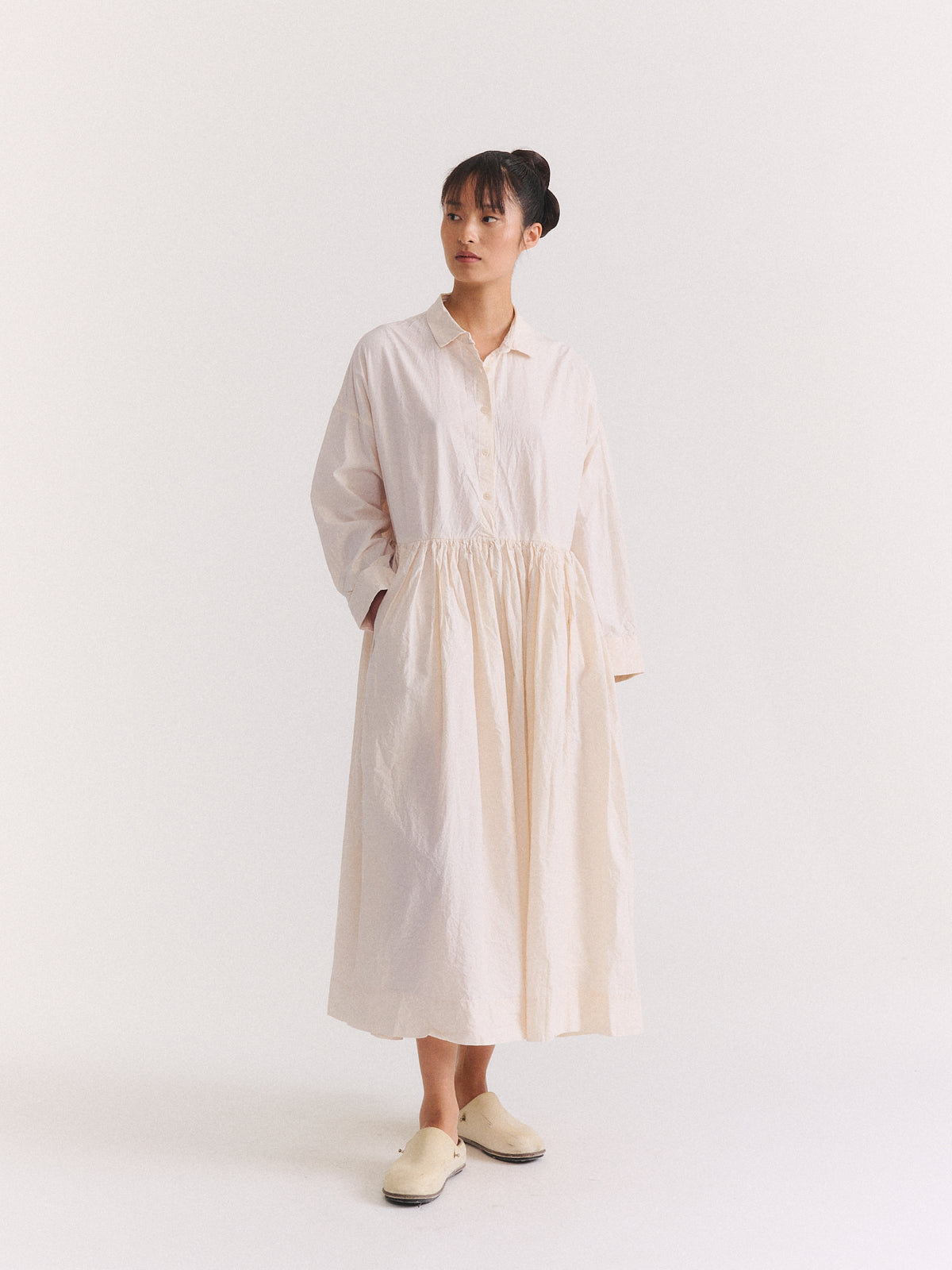 STEPHANIE DRESS - H COT - NATURAL