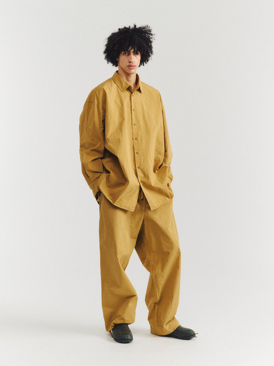 ABEL PANT - PAPER COT - MOUTARDE