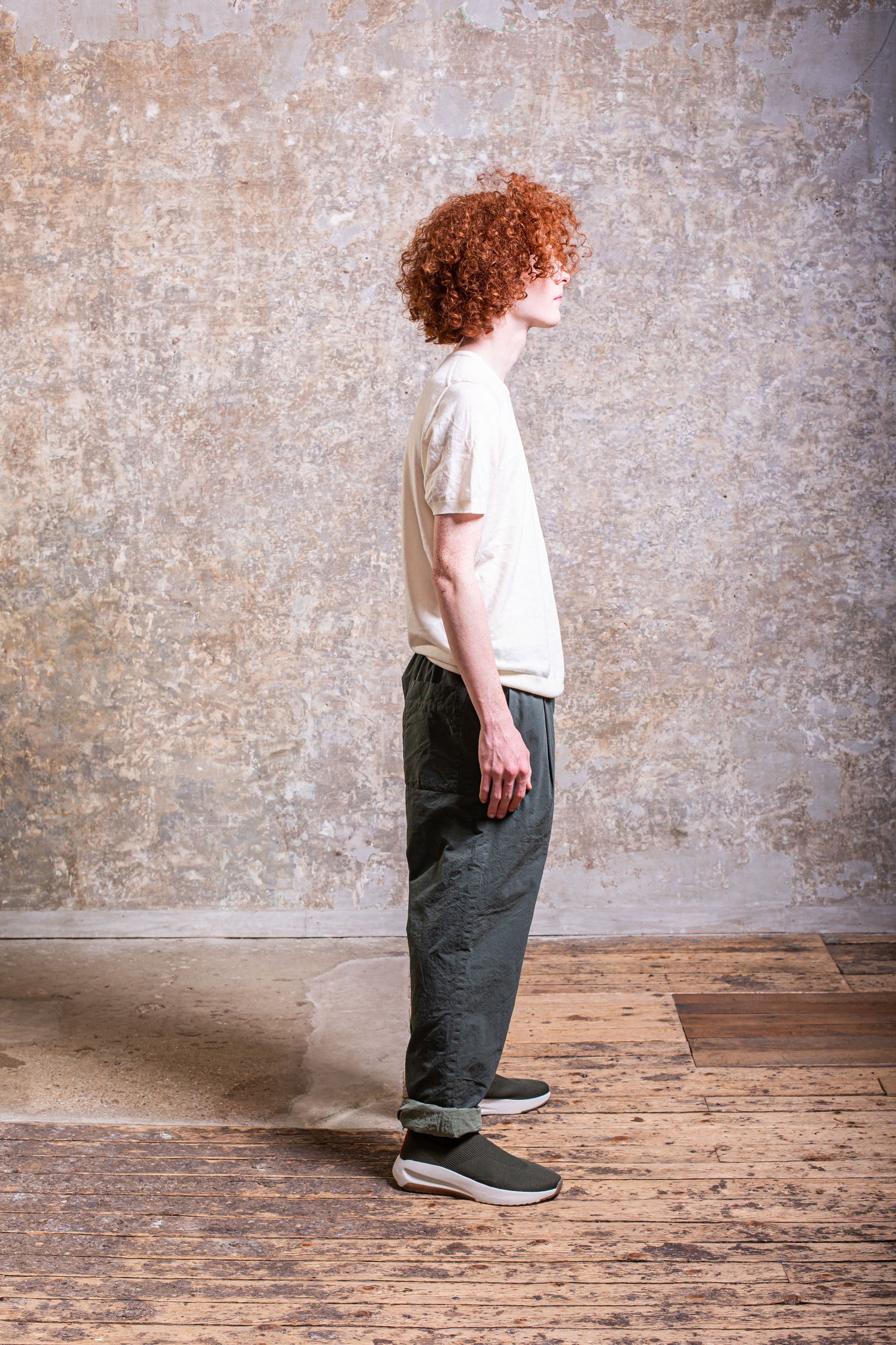 VERGER REVERSIBLE PANT - PAPER COT - KHAKI - LICHEN