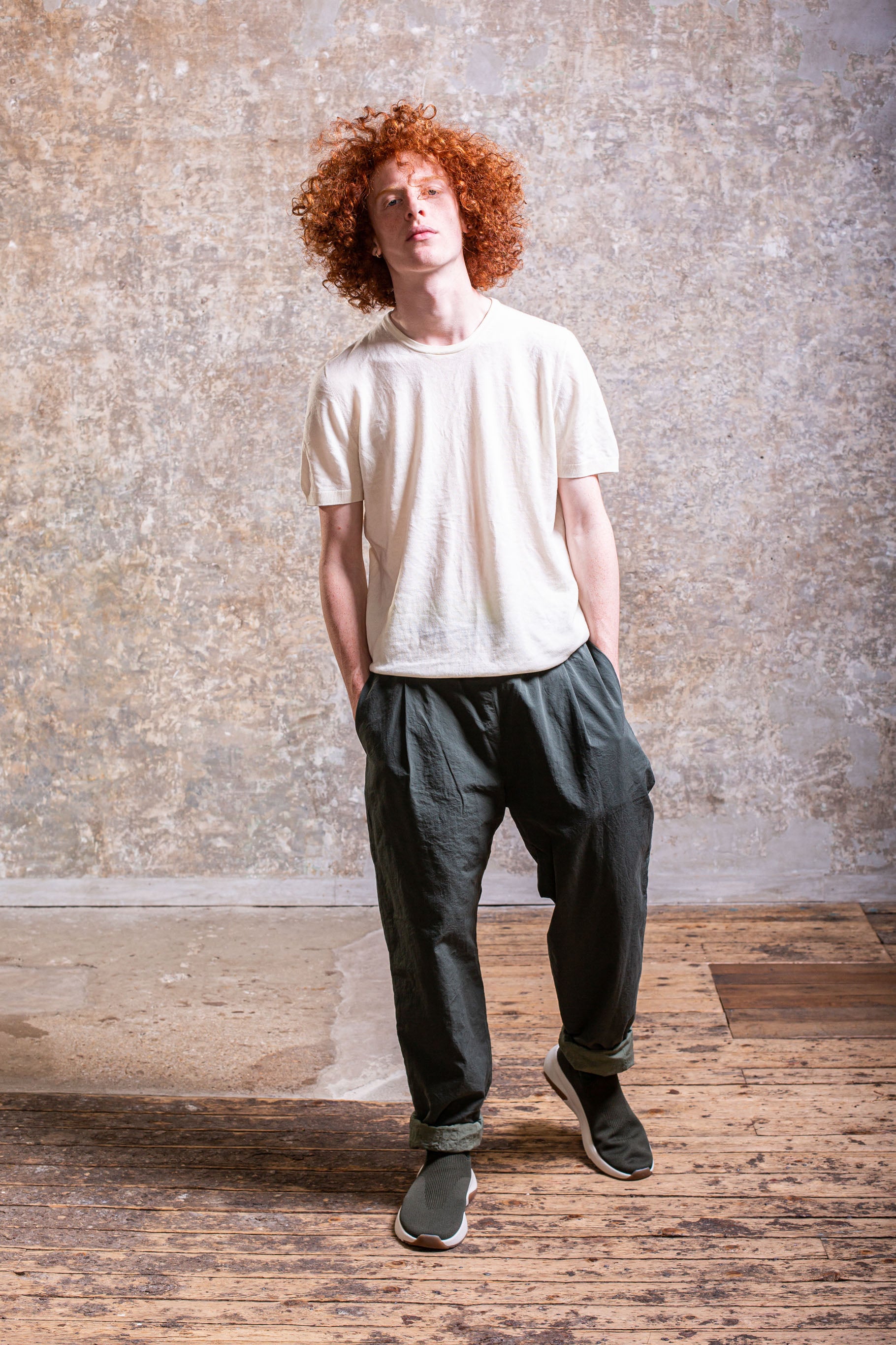 VERGER REVERSIBLE PANT - PAPER COT - KHAKI - LICHEN
