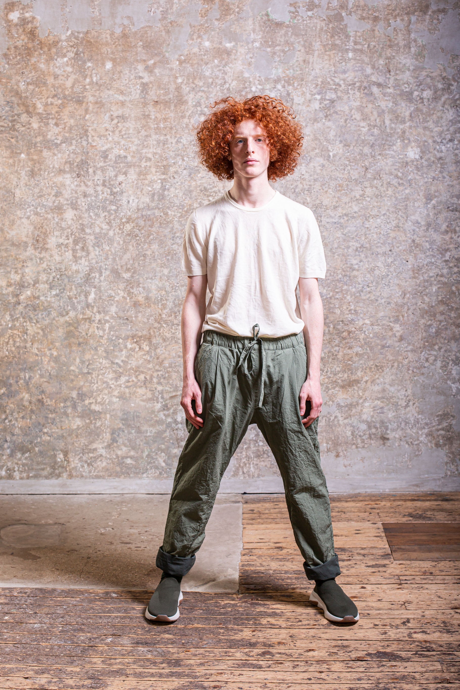 VERGER REVERSIBLE PANT - PAPER COT - KHAKI - LICHEN