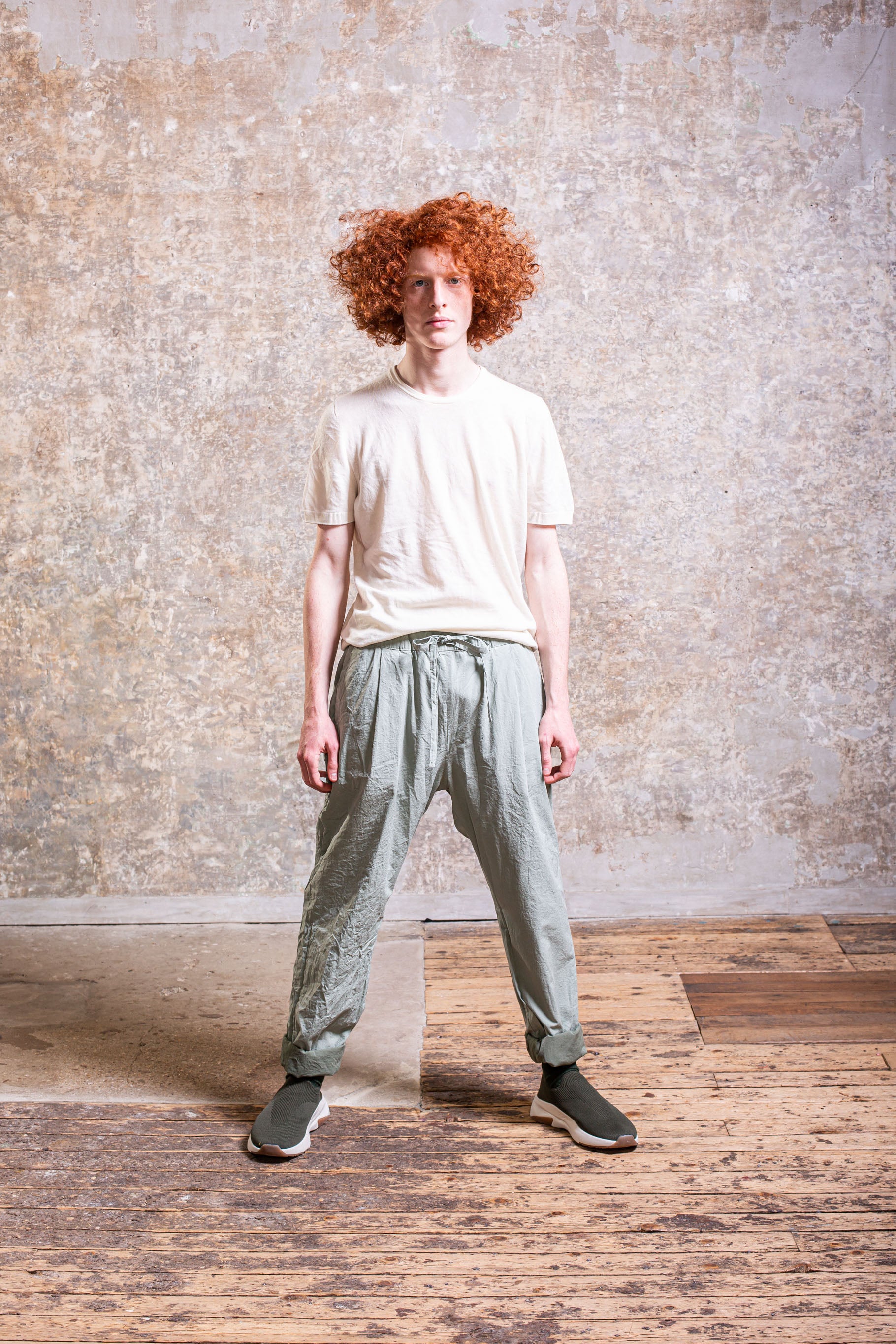 VERGER REVERSIBLE PANT - PAPER COT - LICHEN SAGE