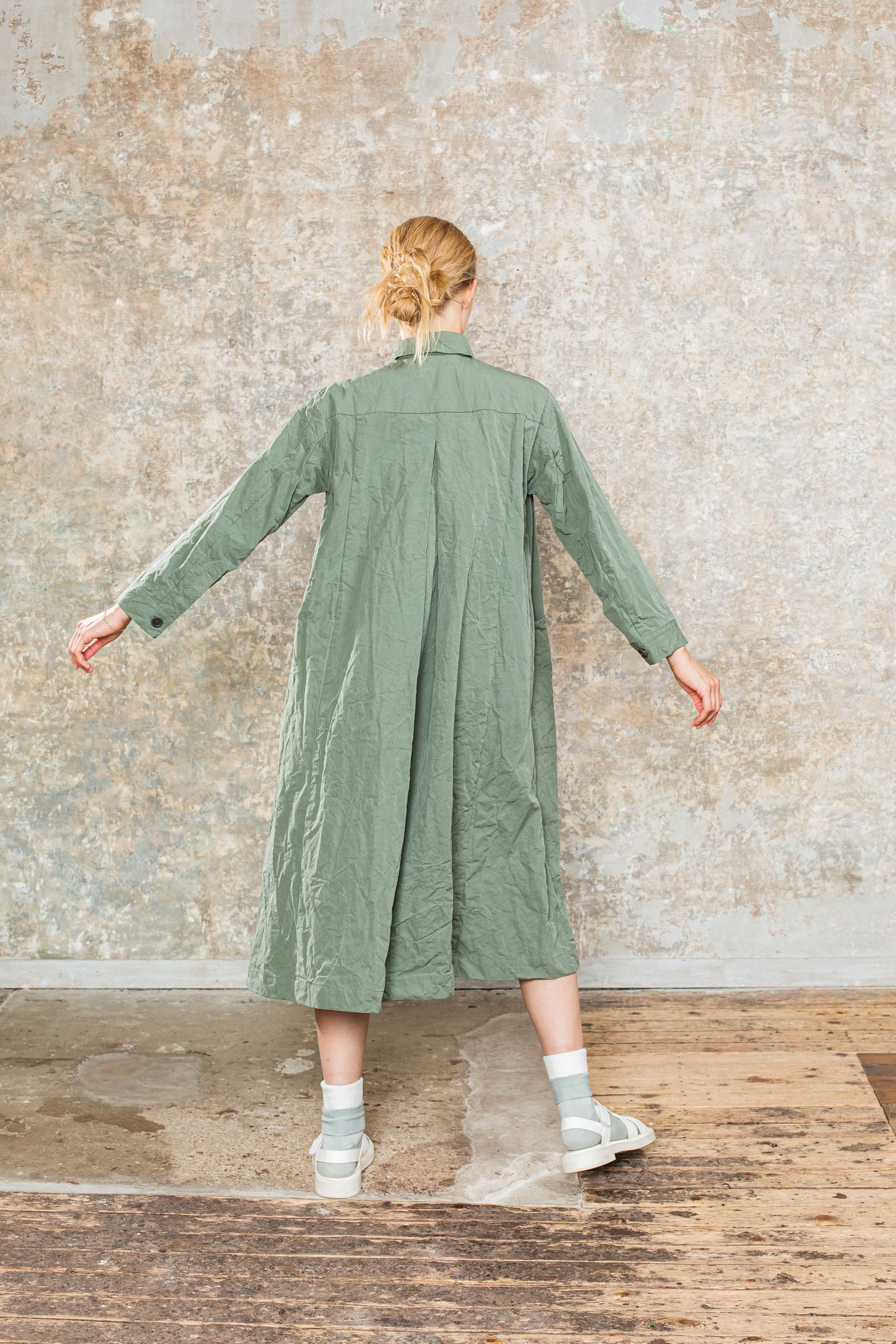 MOPED DRESS - TOUGH COT - LICHEN