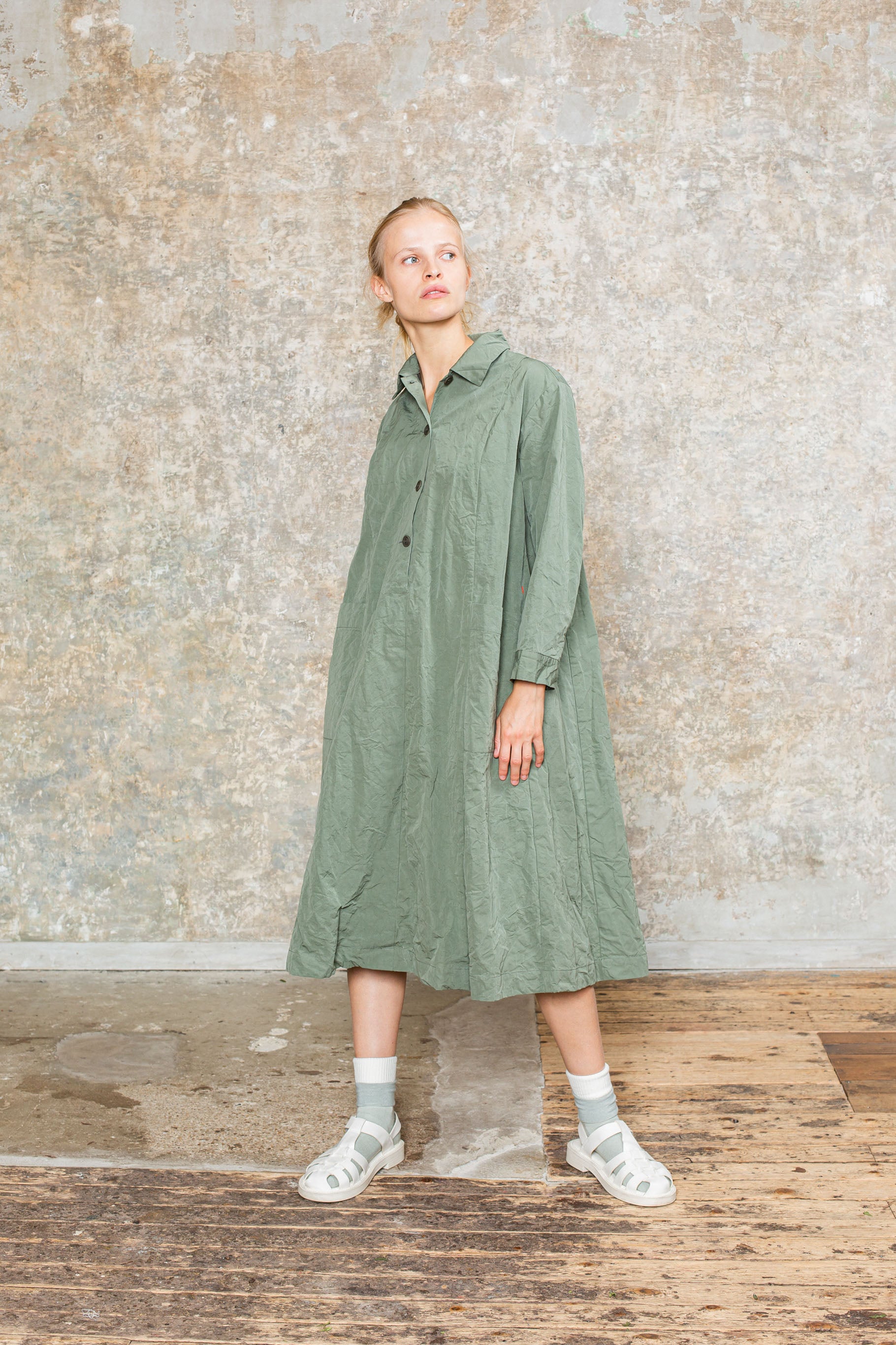 MOPED DRESS - TOUGH COT - LICHEN