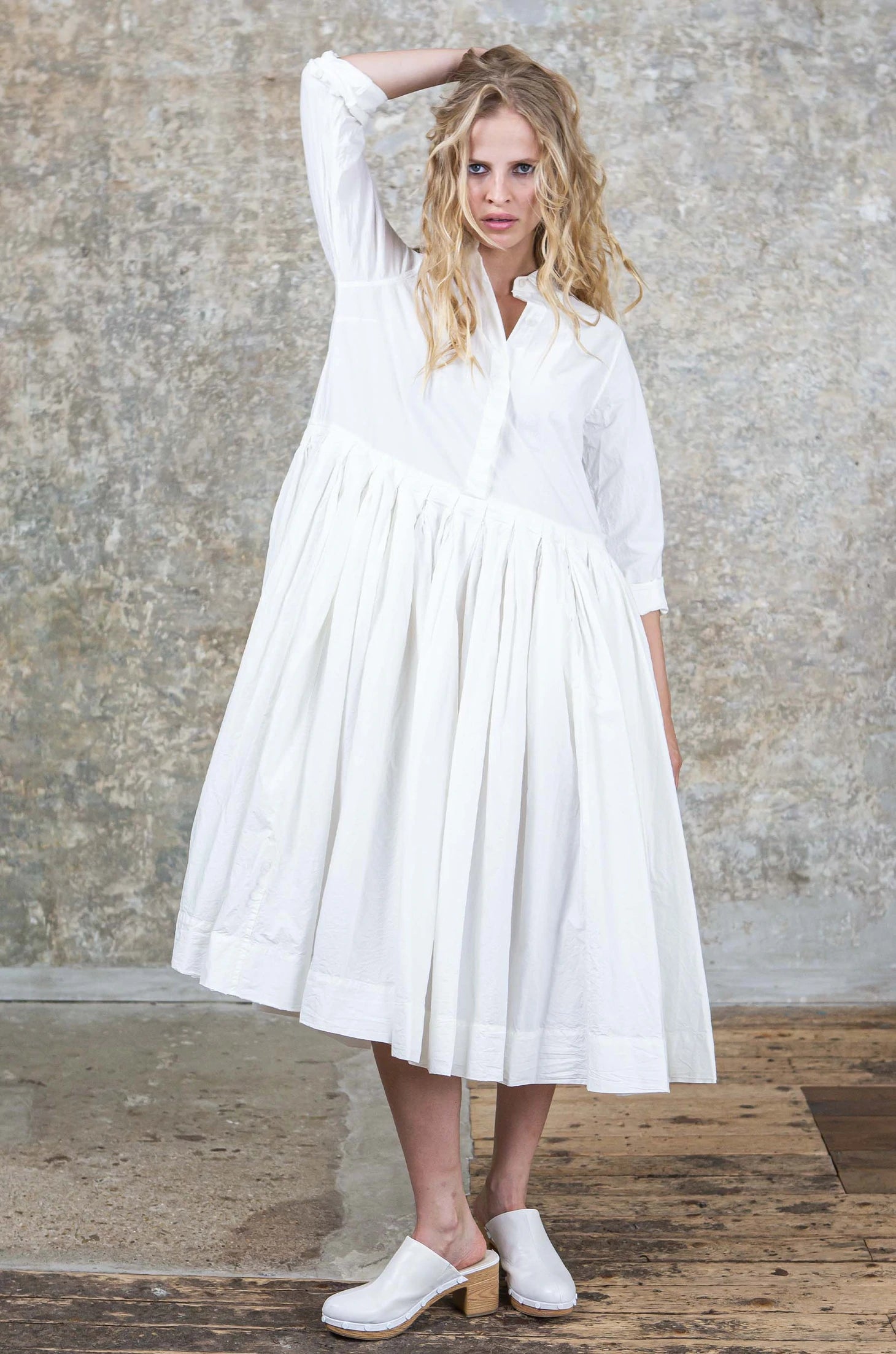 HEYLAYANUE DRESS - COT L - CHALK