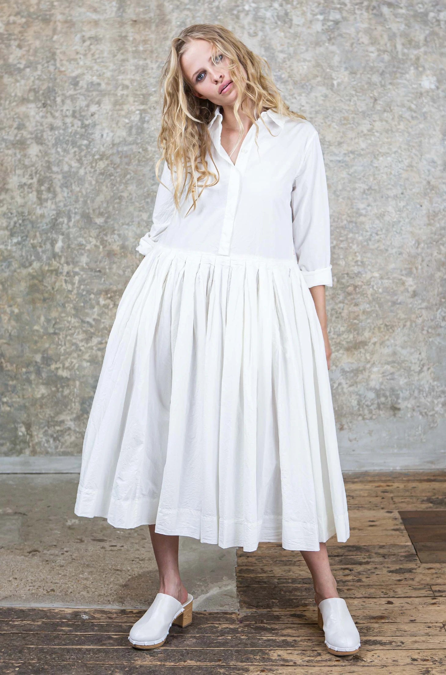 HEYLAYANUE DRESS - COT L - CHALK