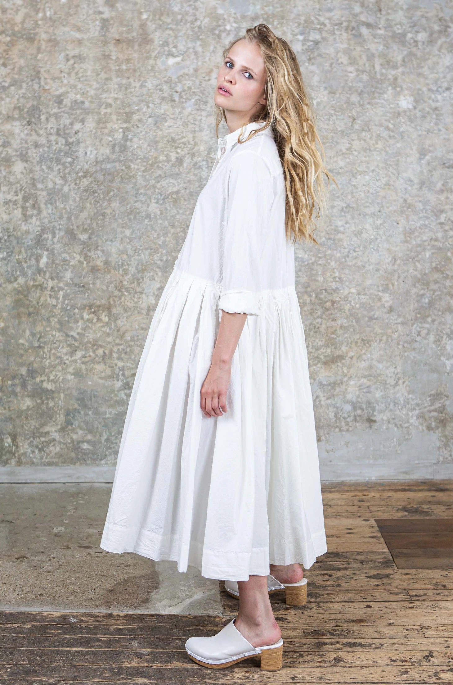 HEYLAYANUE DRESS - COT L - CHALK